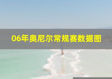 06年奥尼尔常规赛数据图