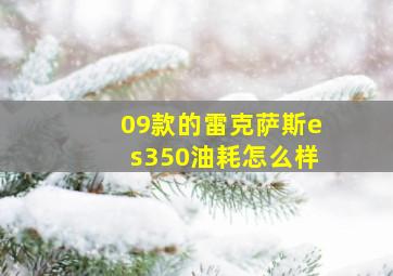 09款的雷克萨斯es350油耗怎么样