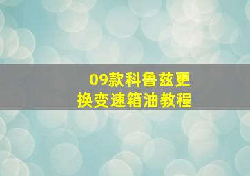 09款科鲁兹更换变速箱油教程