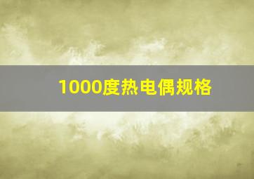 1000度热电偶规格