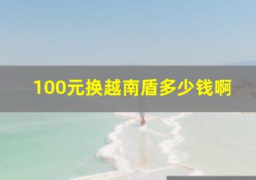 100元换越南盾多少钱啊