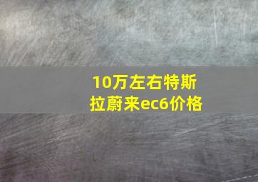 10万左右特斯拉蔚来ec6价格