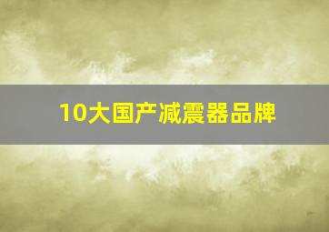 10大国产减震器品牌