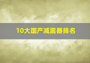 10大国产减震器排名