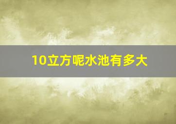 10立方呢水池有多大