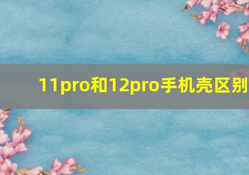 11pro和12pro手机壳区别