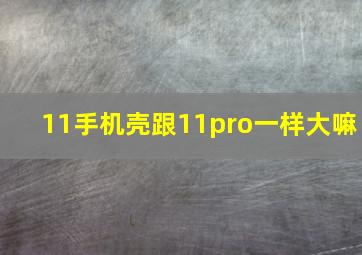 11手机壳跟11pro一样大嘛