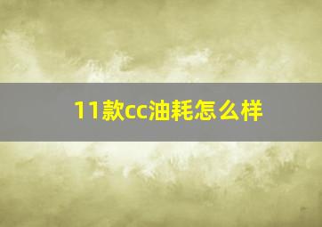 11款cc油耗怎么样