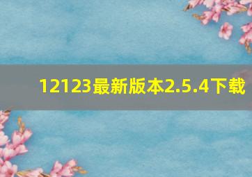 12123最新版本2.5.4下载