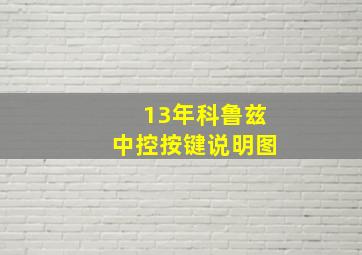 13年科鲁兹中控按键说明图