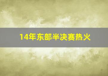 14年东部半决赛热火