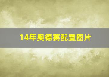 14年奥德赛配置图片