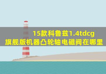 15款科鲁兹1.4tdcg旗舰版机器凸轮轴电磁阀在哪里