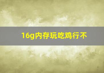 16g内存玩吃鸡行不