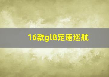 16款gl8定速巡航