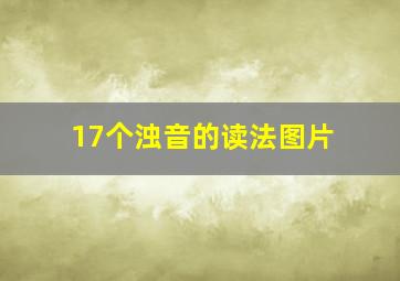 17个浊音的读法图片