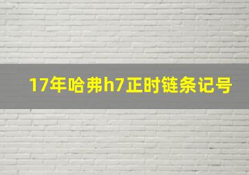 17年哈弗h7正时链条记号