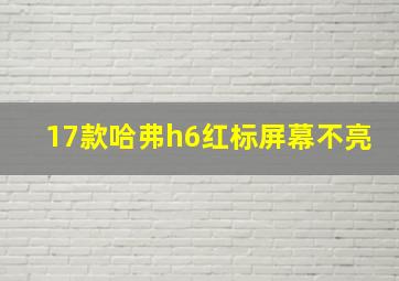 17款哈弗h6红标屏幕不亮