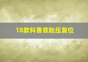 18款科鲁兹胎压复位