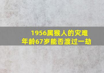 1956属猴人的灾难年龄67岁能否渡过一劫