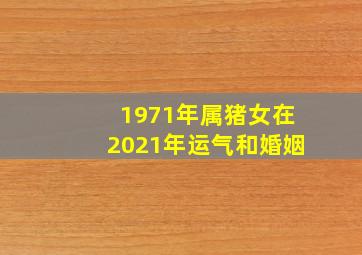 1971年属猪女在2021年运气和婚姻