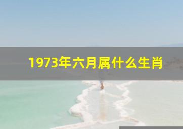 1973年六月属什么生肖