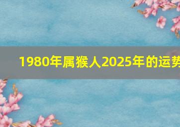 1980年属猴人2025年的运势