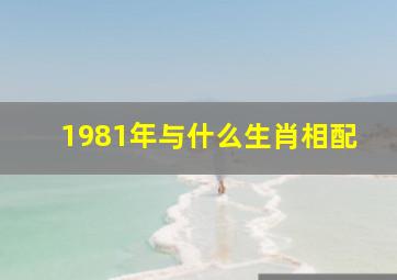 1981年与什么生肖相配