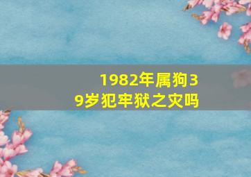 1982年属狗39岁犯牢狱之灾吗