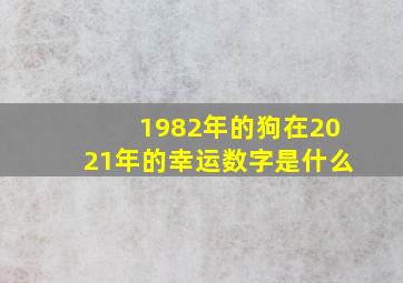 1982年的狗在2021年的幸运数字是什么