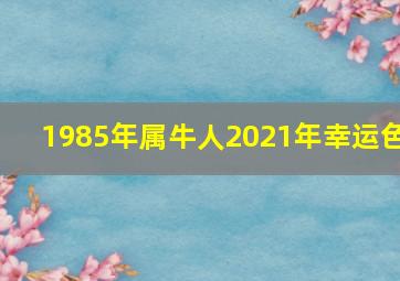 1985年属牛人2021年幸运色