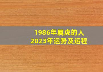 1986年属虎的人2023年运势及运程