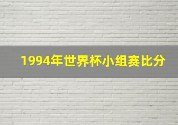 1994年世界杯小组赛比分