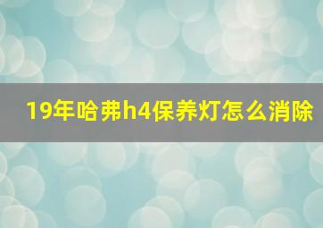 19年哈弗h4保养灯怎么消除