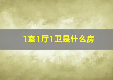 1室1厅1卫是什么房