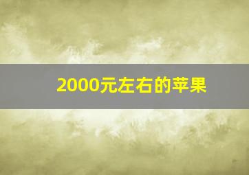 2000元左右的苹果