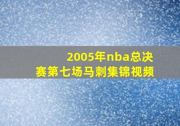 2005年nba总决赛第七场马刺集锦视频