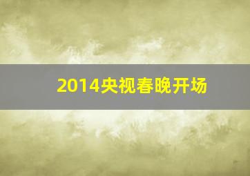 2014央视春晚开场