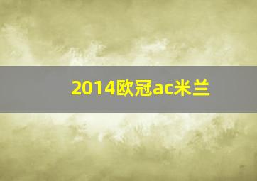 2014欧冠ac米兰