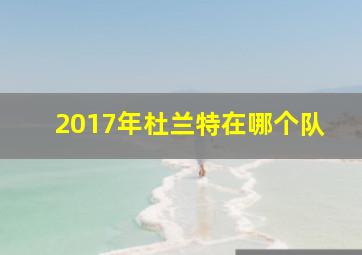 2017年杜兰特在哪个队