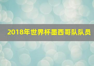 2018年世界杯墨西哥队队员