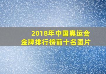 2018年中国奥运会金牌排行榜前十名图片