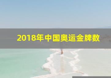 2018年中国奥运金牌数