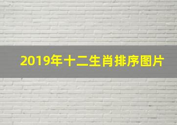 2019年十二生肖排序图片