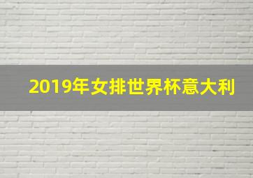 2019年女排世界杯意大利