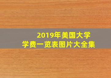 2019年美国大学学费一览表图片大全集