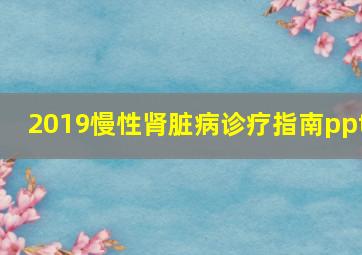 2019慢性肾脏病诊疗指南ppt