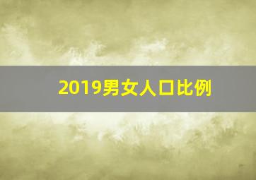 2019男女人口比例