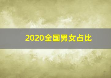 2020全国男女占比