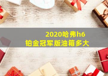 2020哈弗h6铂金冠军版油箱多大